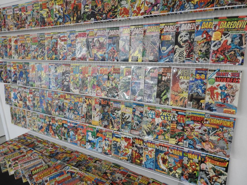 Huge Lot 170+ Silver/Bronze Comics W/ Hulk, Daredevil, Iron Man, +More! See desc