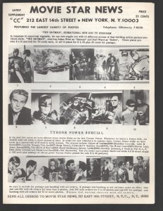 Movie Star News Mail Order Sales Catalog Supplement #CC 1960's-Irving Klaw-8 ...