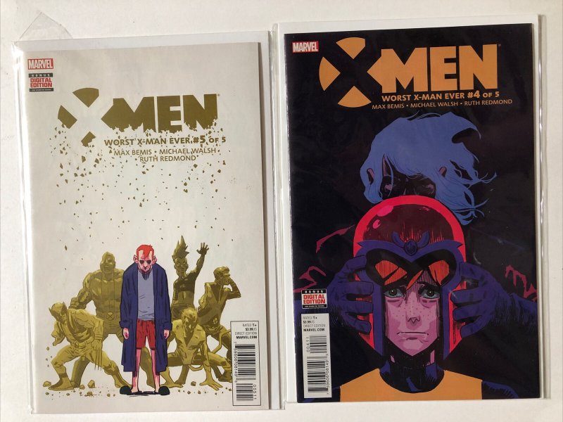 Lot Of 2 X Men: The worst Xman Ever #4 5 Marvel 2016 Save Combine Shipping 