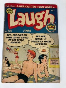 LAUGH 53 VG October 1952 Girls on the beach - how often does that happen?