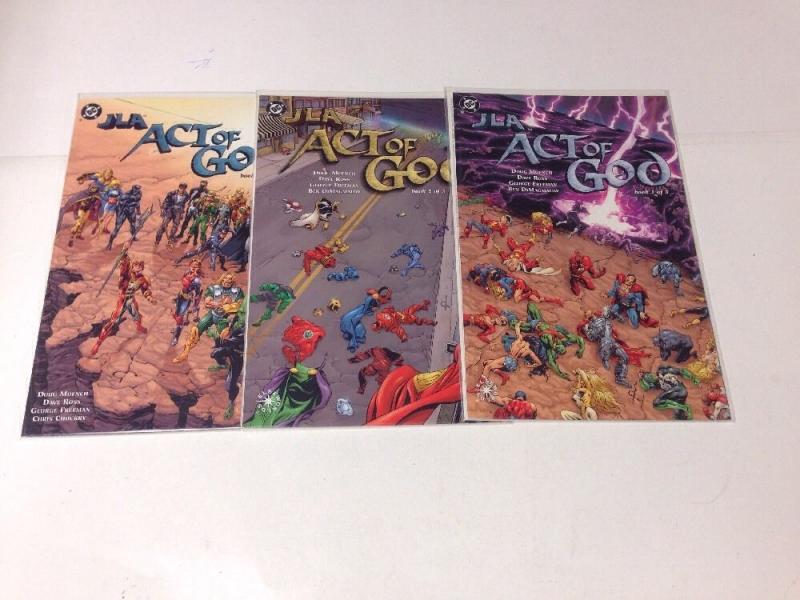 JLA Act Of God 1-3 Complete Near Mint Lot Set Run