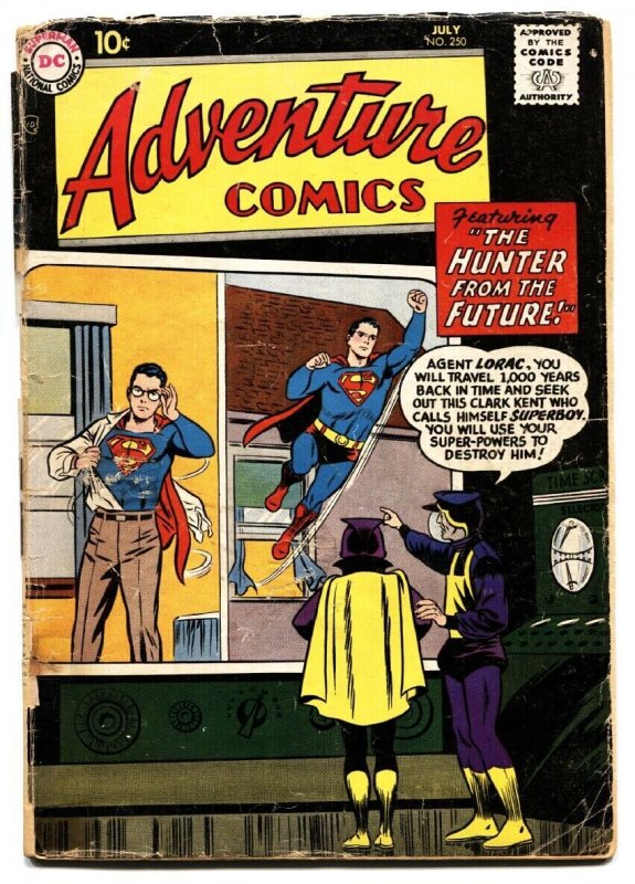 ADVENTURE COMICS #254 Green Arrow by KIRBY -DC-SUPERBOY