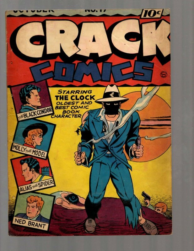 Crack Comics # 17 FN Quality Comic Book Golden Age Clock Black Condor Molly NE5 