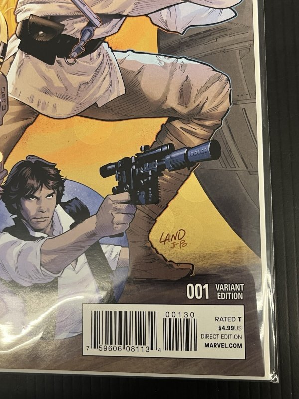 STAR WARS #1 2015 Dynamic Forces Exclusive SIGNED by Greg Land W/ COA PROSHIPPER