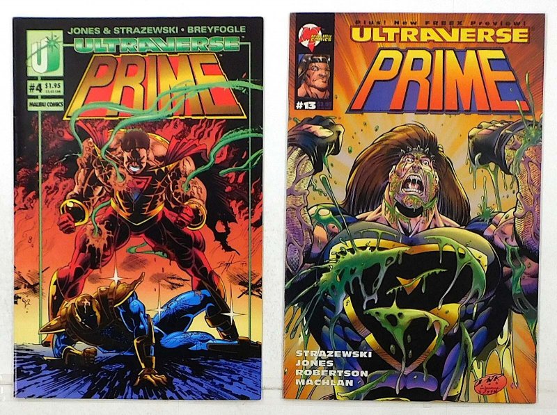 Prime Lot of 2 #4, 13 (1993) Malibu Comics 1st Print Comic Books