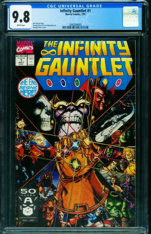 INFINITY GAUNTLET #1 - THANOS CGC 9.8 1991 First issue 2040384003