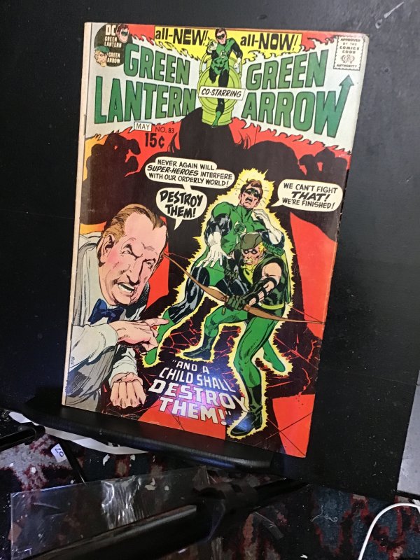 Green Lantern #83 (1971) Neil Adams Spiro Agnew cover! Mid high grade! FN+ Wow!