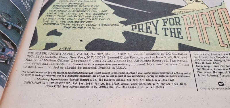 FLASH #307 (1981) DR FATE APPEARS, NM