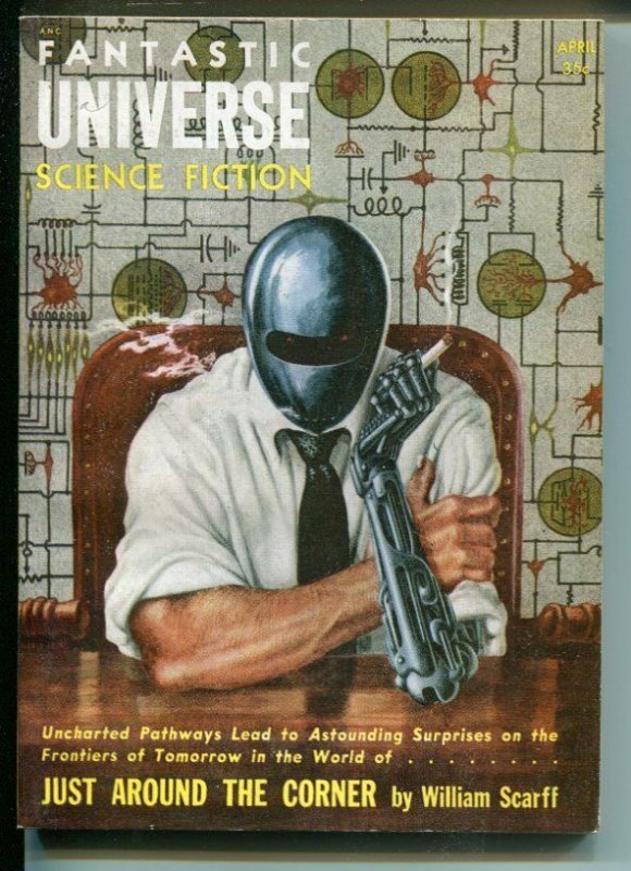 FANTASTIC UNIVERSE SCIENCE FICTION April 1955 Pulp mag digest 