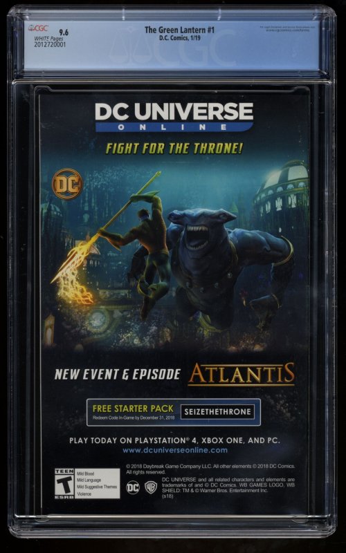 The Green Lantern #1 CGC NM+ 9.6 White Pages 2019