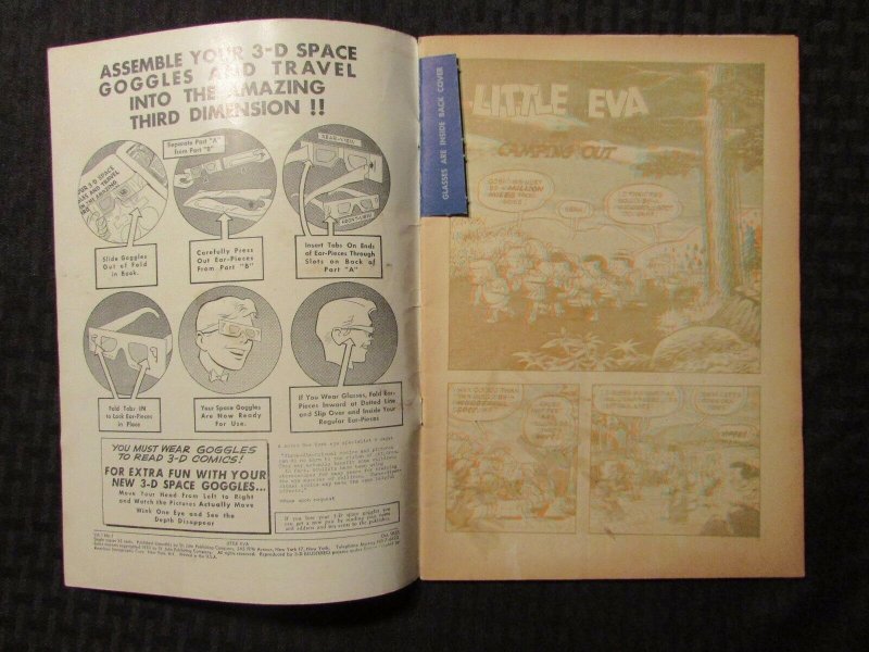 1953 3-D Comics LITTLE EVA v.1 #1 GD- St John Publishing NO Glasses Clipped