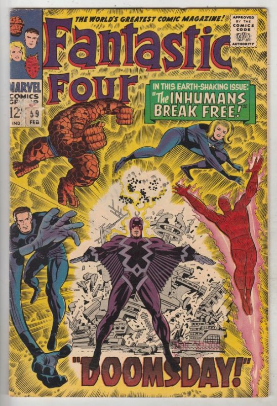 Fantastic Four #59 (Feb-67) FN/VF Mid-High-Grade Fantastic Four, Mr. Fantasti...