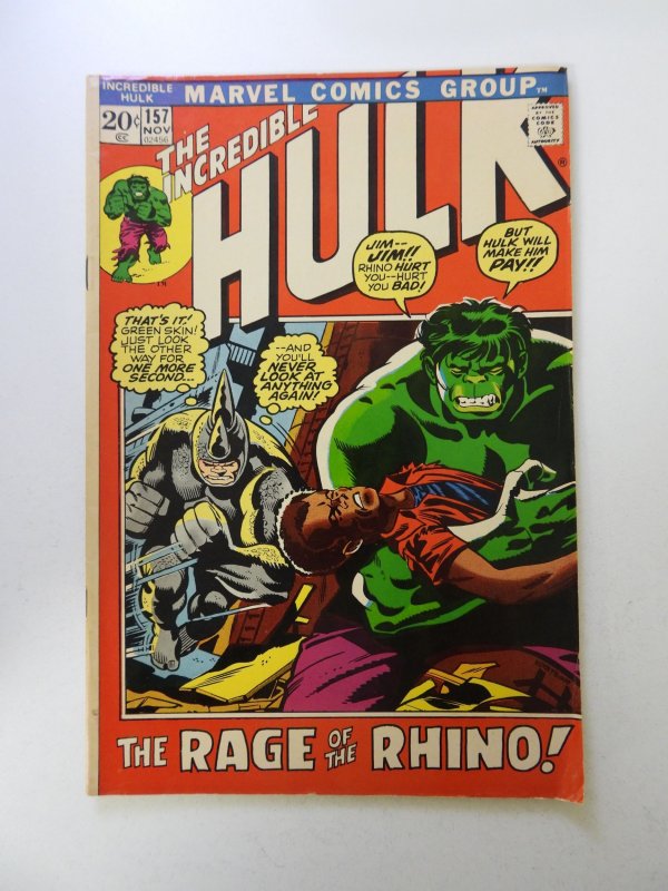 The Incredible Hulk #157 (1972) FN+ condition