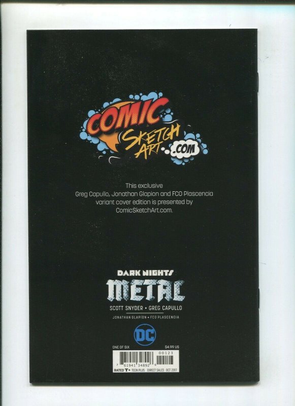DARK NIGHTS METAL #1 (9.2) VIRGIN COVER SIGNED CAPULLO 2017