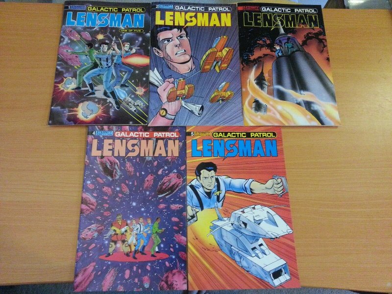 Lensman : Galactic Patrol 1-5 Complete Run! ~ NEAR MINT NM ~ 1990 MALIBU COMICS