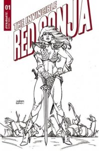 INVINCIBLE RED SONJA #1 LINSNER B&W  VARIANT