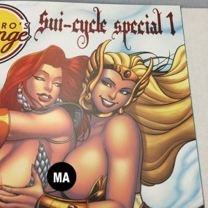 Faro's Lounge Sui-Cycle Special #1 She-Ra & Red Sonja Art by Jose Varese