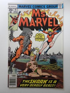 Ms. Marvel #15 vs The Tiger Shark! Sharp VF- Condition!