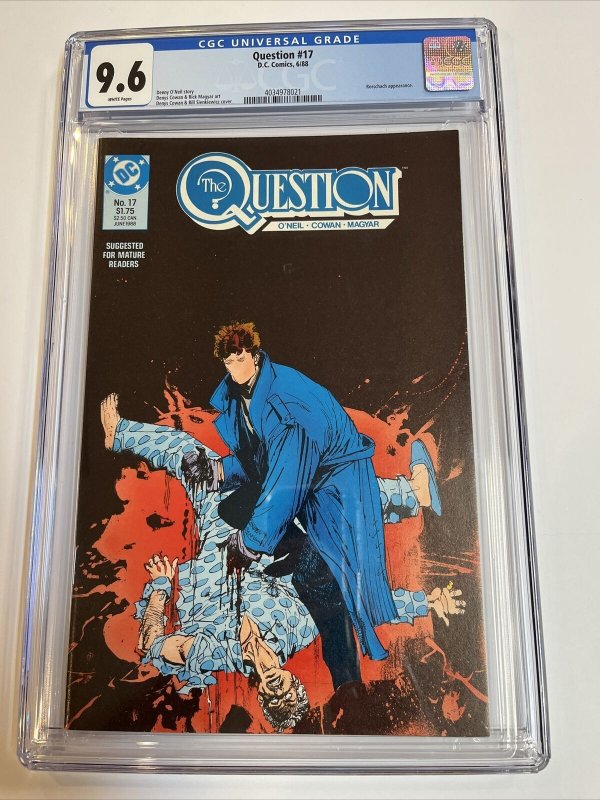 Question (1988) # 17 (CGC 9.6 WP) 1st App Rorschach Watchmen