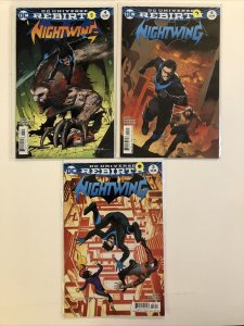 Lot Of 3 Nightwing #3 4 + Variants #4 DC Comics Rebirth Batman 2016 