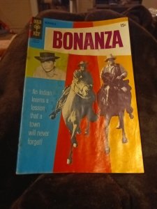 BONANZA # 35 GOLD KEY MICHAEL LANDON PHOTO COVER Scarce 3rd To Last TV Show Book