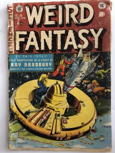 Weird fantasy 18,reader,Bradbury KEY! rough w/taped cover, C pics!