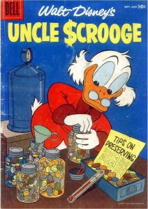 Uncle Scrooge (Walt Disney) #15 GD ; Dell | low grade comic September 1956 Tip J