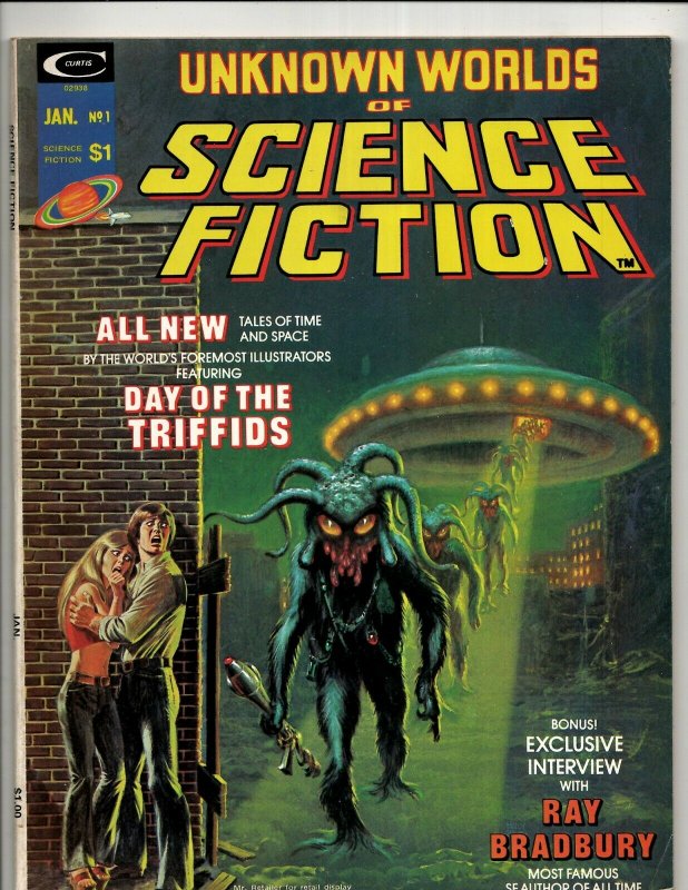 4 Unknown Worlds Of Science Fiction Curtis Comic Book Magazines # 1 3 4 (2) RS3