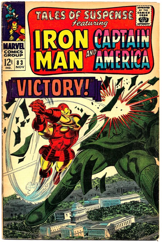 TALES OF SUSPENSE #82,83,84 (1966) GD/VG  3 Issues of Iron Man, Cap & Kirby!