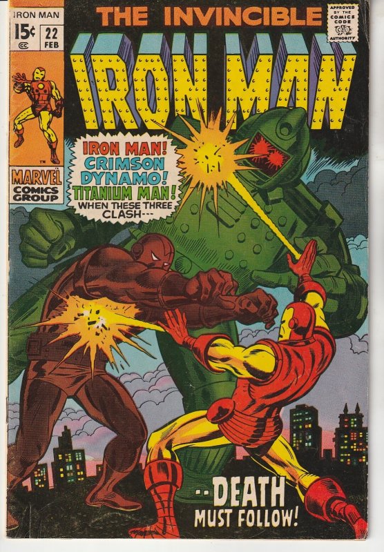 Iron Man #22 (1970)  Titanium Man ! Crimson Dynamo !