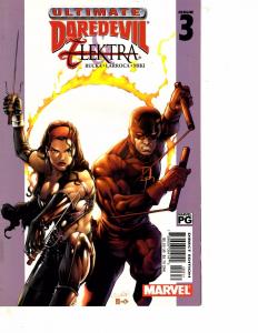 Lot Of 3 Ultimate Daredevil Elektra Marvel Comic Book #2 3 4   BH52