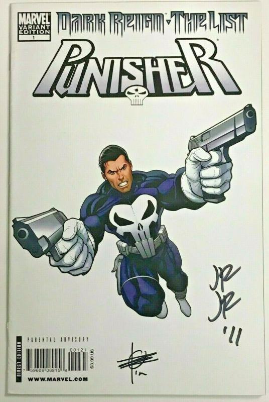 PUNISHER DARK REIGN THE LIST#1 NM 2010 SIGNED 2X 1 IN 100 VARIANT MARVEL COMICS 