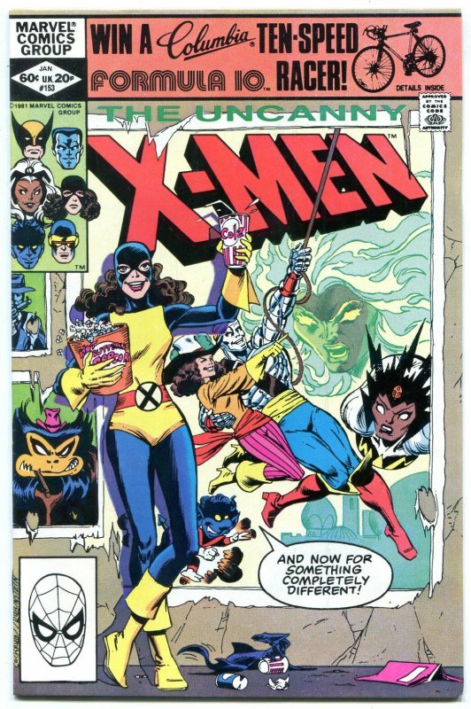 X-MEN #153 comic book 1982--MARVEL-NICE ISSUE! nm-