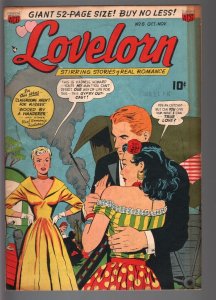 LOVELORN #8-1950-VIOLENCE, FORTUNE TELLING, CYCLONE-ACG-FN plus FN+ 