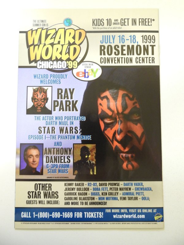 Star Wars Episode I: The Phantom Menace #½ (1999) Wizard Exclusive W/COA VF+ Con