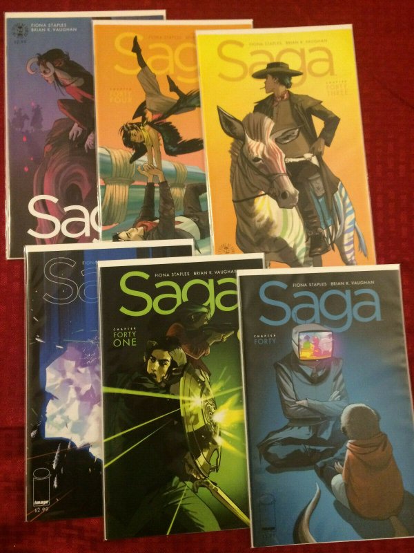 Saga Comic Lot #40-#45 NM Image Comics 2016