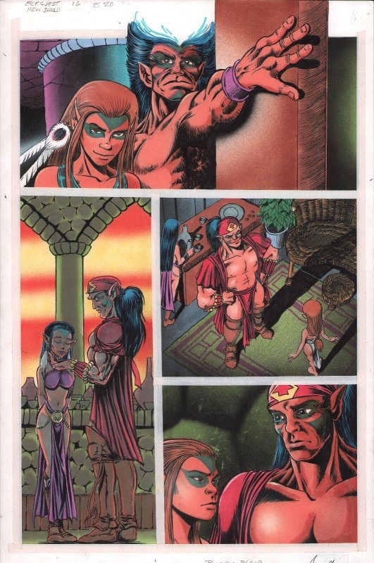 ElfQuest: New Blood #16 p.20 - Signed Painted Art by Barry Blair - 1994