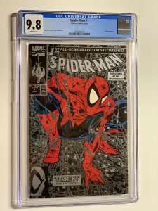 Spider-Man 1 CGC 9.8 WP Marvel 1990 Silver Edition