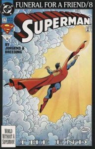 Superman (1987) 77-A White & Red Logo Cover VG