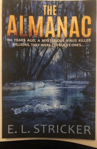The almanac, signed by Stricker, 2019, dystopian novel paperback