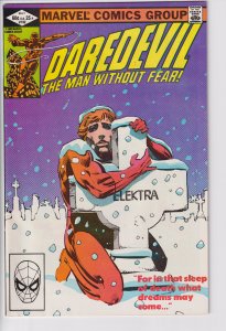 Daredevil #182 (May 1982) VF+ 8.5, white! Frank Miller, brief Punisher, Kingpin!