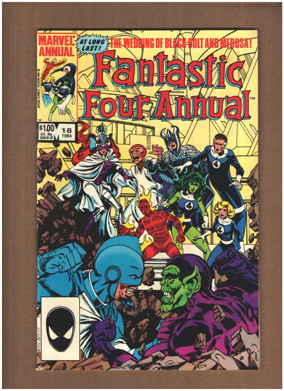 Fantastic Four Annual #18 Marvel Comics 1984 BLACK BOLT & MEDUSA WEDDING NM- 9.2