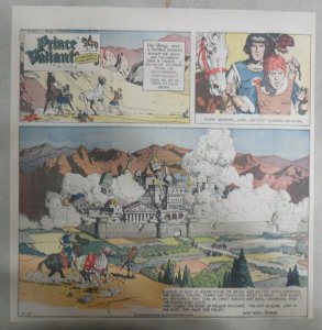 (52) Prince Valiant Sunday pages by Hal Foster from 1971 2/3 Full Page Size !