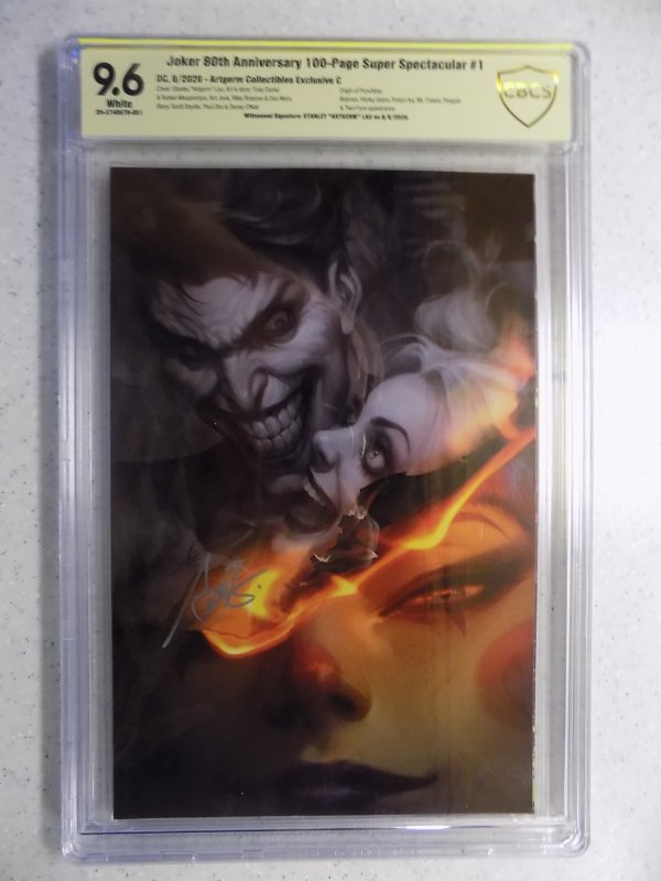 JOKER 80TH ANNIVERSARY # 1 PUREART PUNCHLINE VIRGIN CBCS SS 9.6. SIGN ARTGERM