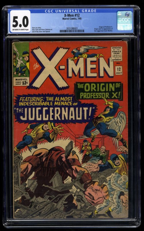 X-Men #12 CGC VG/FN 5.0 Off White to White 1st Appearance Juggernaut!