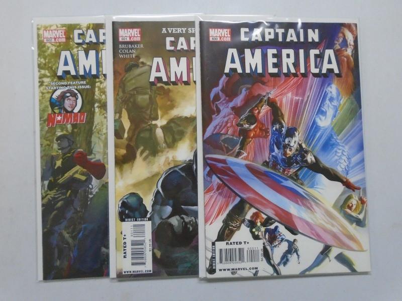 Captain America (5th Series) #600-602 - 8.0 VF - 2010