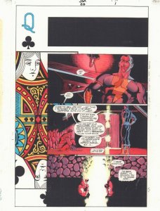 JSA #28 p.1 Color Guide Art - Black Adam and Atom-Smasher by John Kalisz 