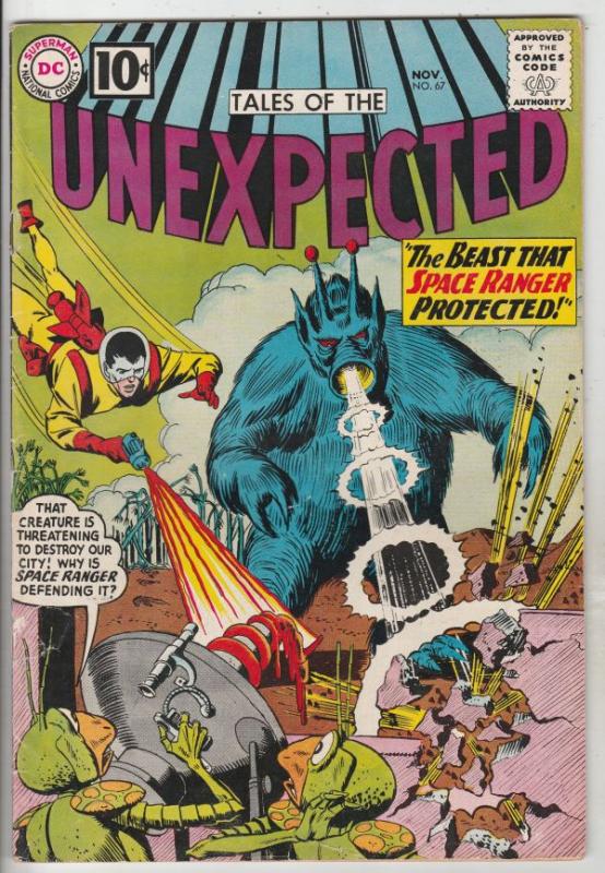 Tales of the Unexpected #67 (Nov-61) FN- Mid-Grade Space Ranger, Cyrl