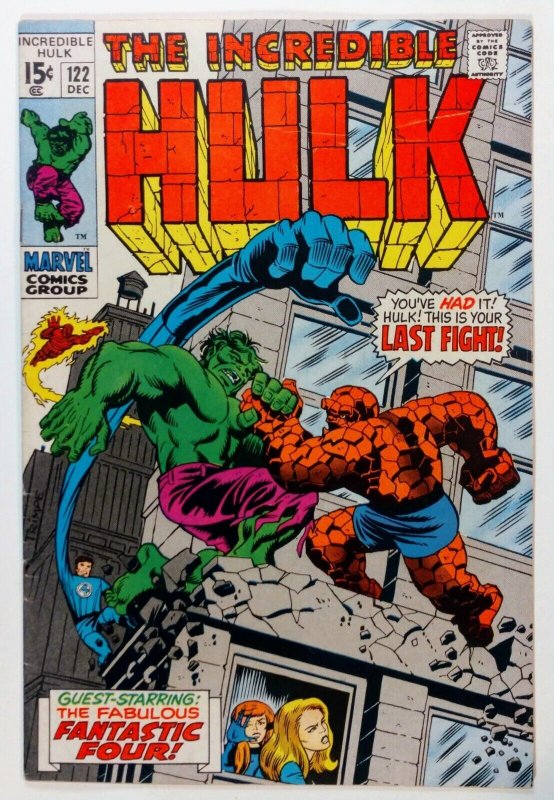 Incredible Hulk #122 (1969) Hulk vs the Fantastic Four 