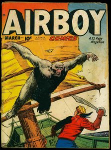 Airboy Col 7 #2 1950- Giant Ape cover- The Heap G+